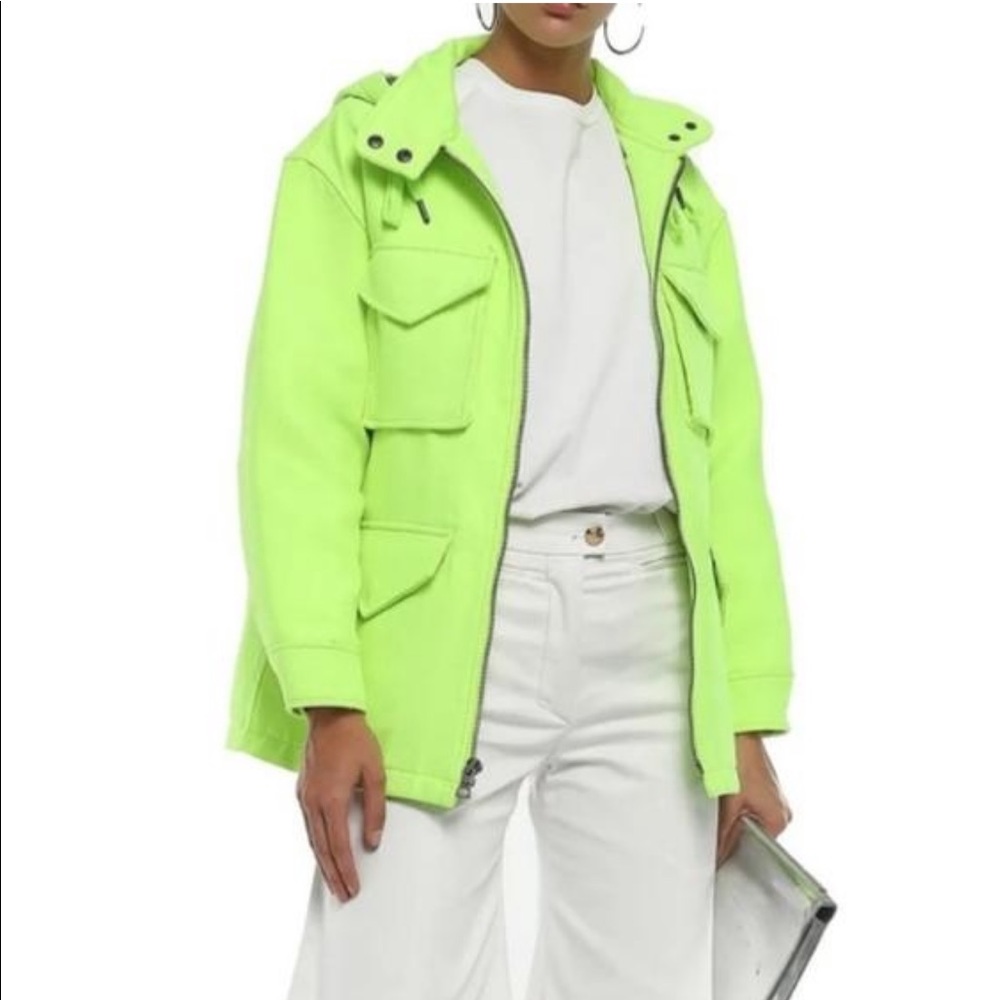 NWT- Alice + Olivia- Russo neon hooded jacket